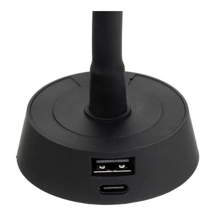 Finch LED 12V Reading Light with USB Port Black FIN-202795EBK