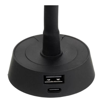 Finch LED 12V Reading Light with USB Port Black FIN-202795EBK