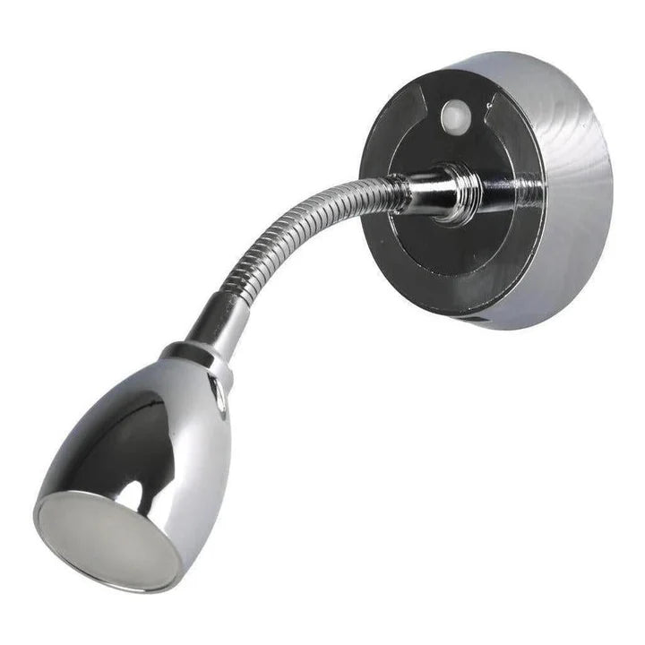 Finch LED 12V Reading Light with USB Port Chrome  FIN-202795E