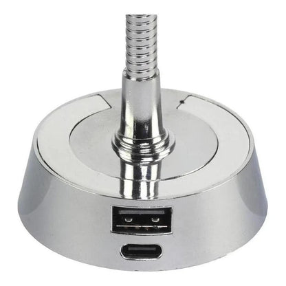 Finch LED 12V Reading Light with USB Port Chrome  FIN-202795E