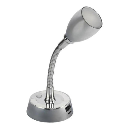Finch LED 12V Reading Light with USB Port Chrome  FIN-202795E