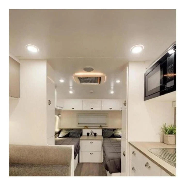 Finch RV 12v Slimline LED Downlight 70mm Cool White Light - White FIN-200598-1LED