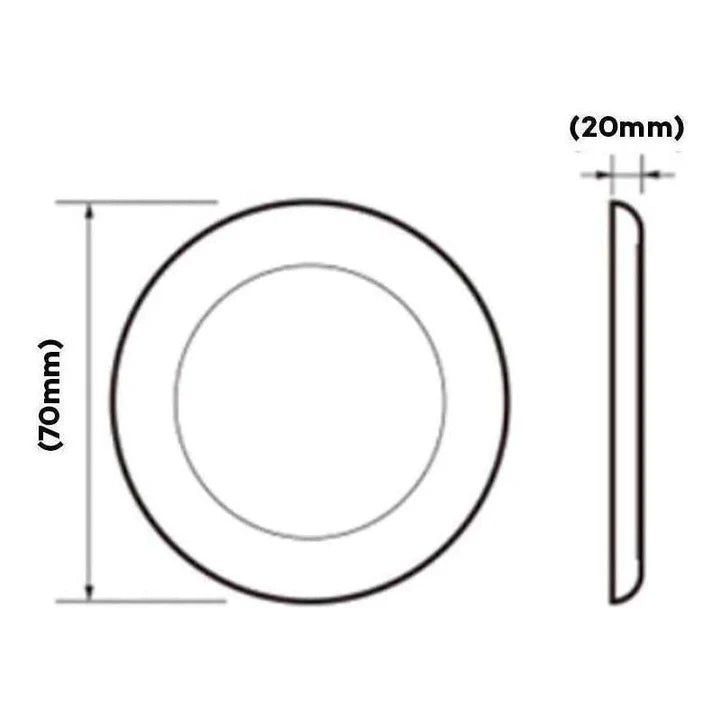 Finch RV 12v Slimline LED Downlight 70mm Cool White Light - White FIN-200598-1LED