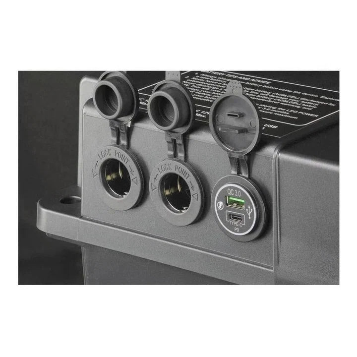 Kong 12V Battery Box Power Station With Power Accessory Sockets KNG-BB1002