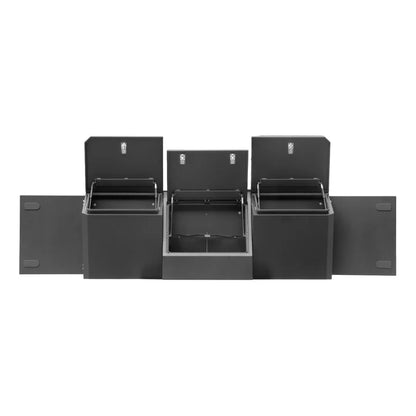 Kong Black Aluminium Beast Tool Box 4 Compartments 2100x1133x755mm KNG-TB21004C