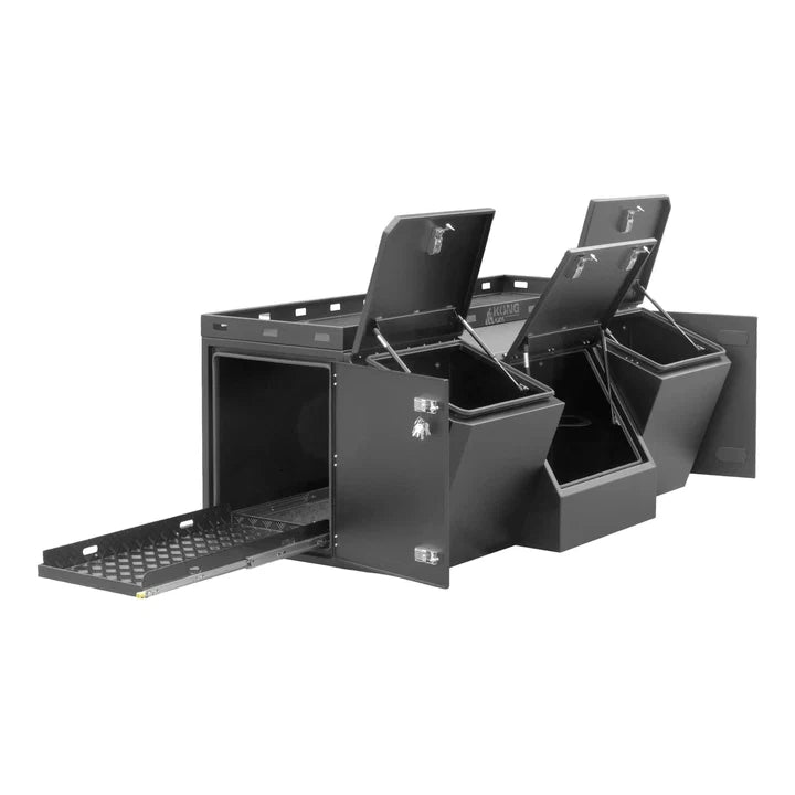 Kong Black Aluminium Beast Tool Box 4 Compartments 2100x1133x755mm KNG-TB21004C