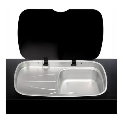 Kong Slide Out Kitchen 1200 x 500mm inc Thetford K1540 Mini Grill / MK3 Argent Sink - Black Vendor KNG-SOK1001B
