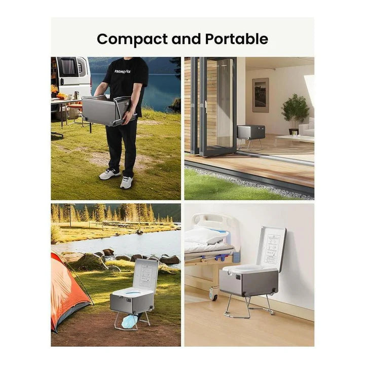 LooSeal EVO Auto Sealing Waterless Portable Toilet Grey CCA-LE310G