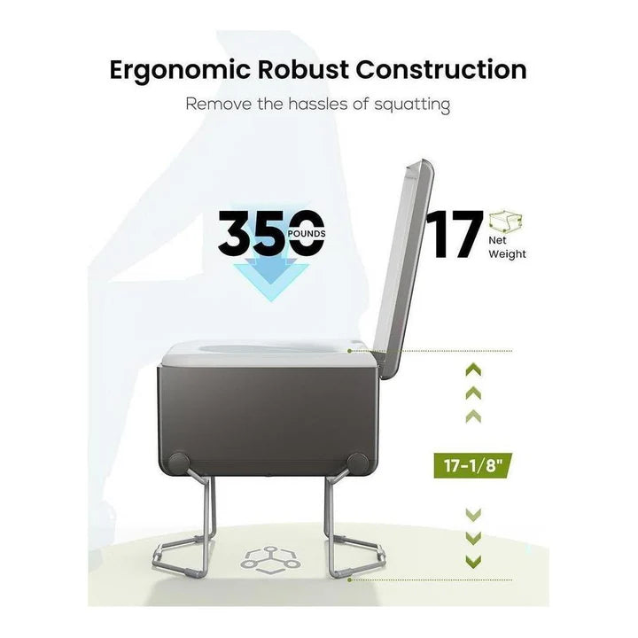 LooSeal EVO Auto Sealing Waterless Portable Toilet Grey CCA-LE310G