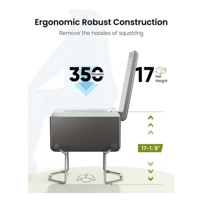 LooSeal EVO Auto Sealing Waterless Portable Toilet Grey CCA-LE310G