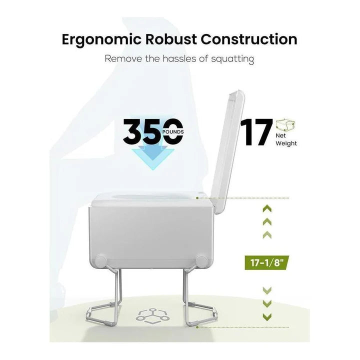 LooSeal EVO Auto Sealing Waterless Portable Toilet Grey CCA-LE310S