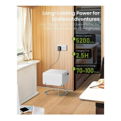 LooSeal EVO Auto Sealing Waterless Portable Toilet White CCA-LE310W