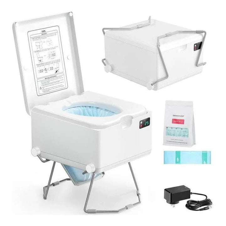 LooSeal EVO Auto Sealing Waterless Portable Toilet White CCA-LE310W