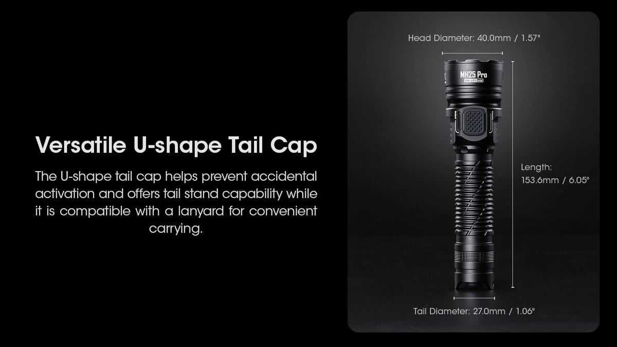 Nitecore MH25 Pro USB-C Rechargeable Tactical Flashlight MH25PRO