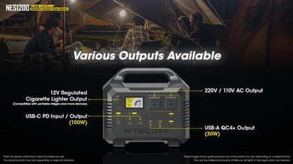 NITECORE Portable Outdoor Power Station, 1252.8Wh NES1200