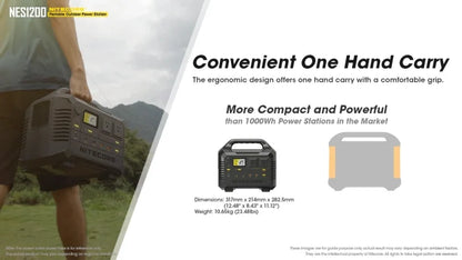 NITECORE Portable Outdoor Power Station, 1252.8Wh NES1200