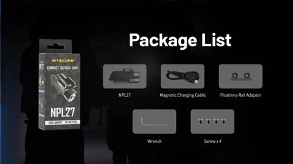 Nitecore NPL27 650 Lumen Magnetic Rechargeable Rail Light NPL27