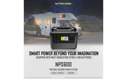 NITECORE Portable Outdoor Power Station, 600Wh NPS600