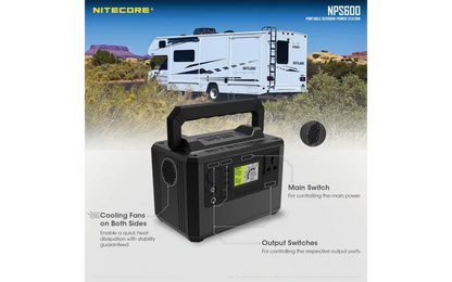 NITECORE Portable Outdoor Power Station, 600Wh NPS600
