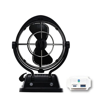 Nomadic RV Fan (Black) & Fast Charger USB (White) Combo NRVFAN0003