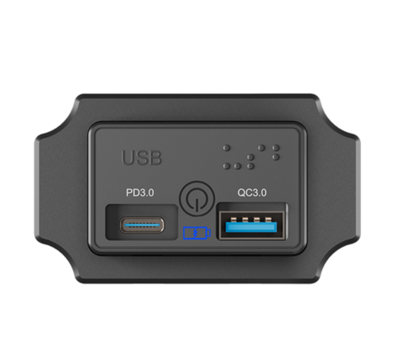 Nomadic RV USB Fast Charger Black NRVUSBB3348