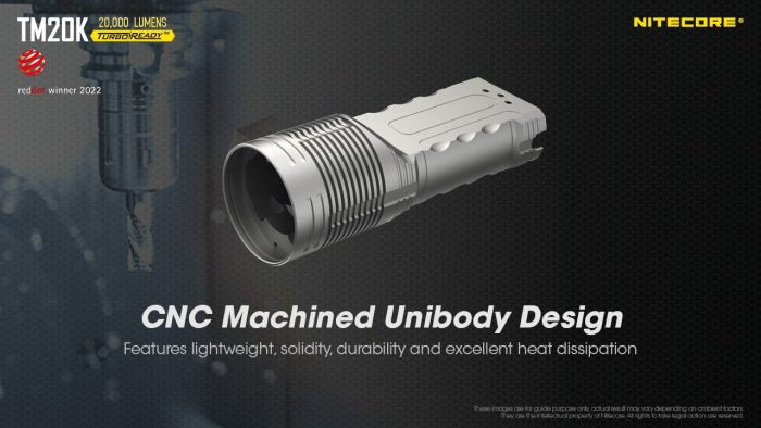 Nitecore TM20K Rechargeable Ultra-High Lumen Flashlight
