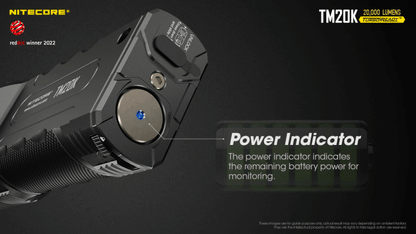 Nitecore TM20K Rechargeable Ultra-High Lumen Flashlight