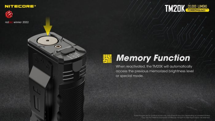 Nitecore TM20K Rechargeable Ultra-High Lumen Flashlight