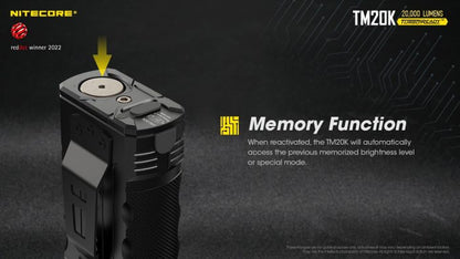 Nitecore TM20K Rechargeable Ultra-High Lumen Flashlight