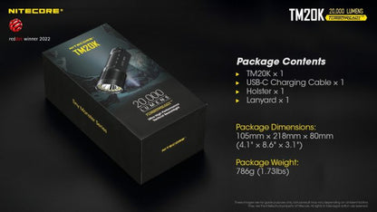 Nitecore TM20K Rechargeable Ultra-High Lumen Flashlight