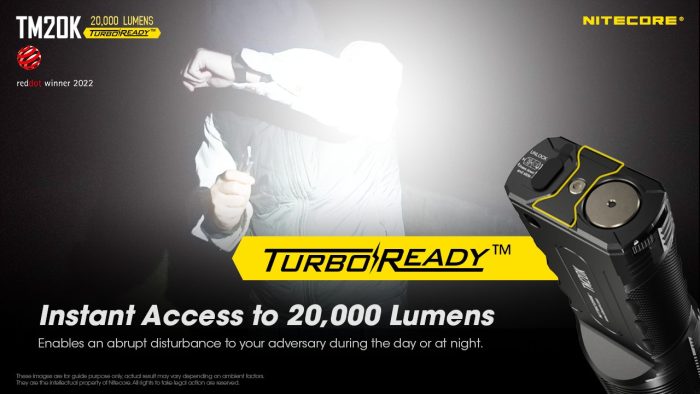 Nitecore TM20K Rechargeable Ultra-High Lumen Flashlight