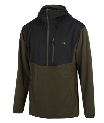 RIDGELINE MENS ASCENT HALF ZIP FLEECE TOP FOREST/BLACK 2XL - RLCLSASFRB