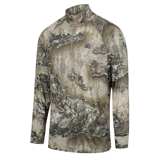 RIDGELINE MENS PERFORMANCE L/S QTR ZIP TOP EXCAPE CAMO XL - RLCLSMLEX4