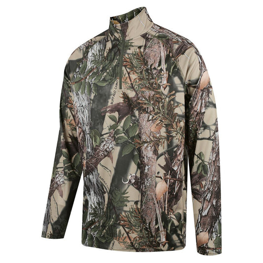 RIDGELINE MENS WHANAU L/S QTR ZIP TOP BUFFALO CAMO 4XL - RLCLSWNX7