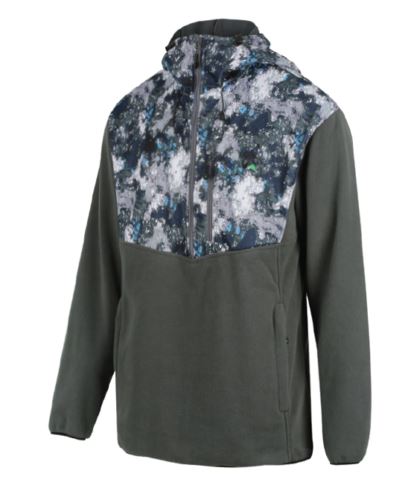 RIDGELINE MENS ASCENT HALF ZIP FLEECE TOP LEAD/SQUALL M - RLCLSASLDS2