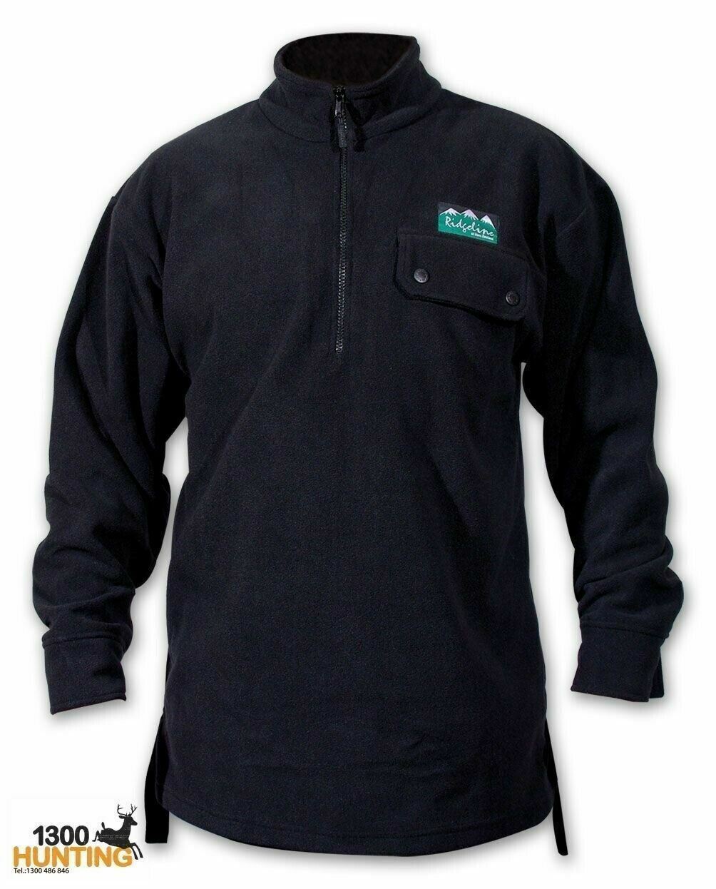 RIDGELINE PREMIUM WORKMANS ZIP BUSHSHIRT BLACK 3XL - RLCBZ