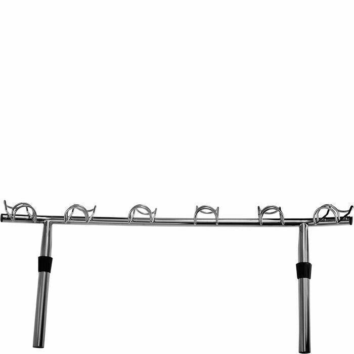 BELL MARINE VIPER PRO SERIES DOUBLE WIRE 6 WAY STAINLESS STEEEL ROD RACK - 10005