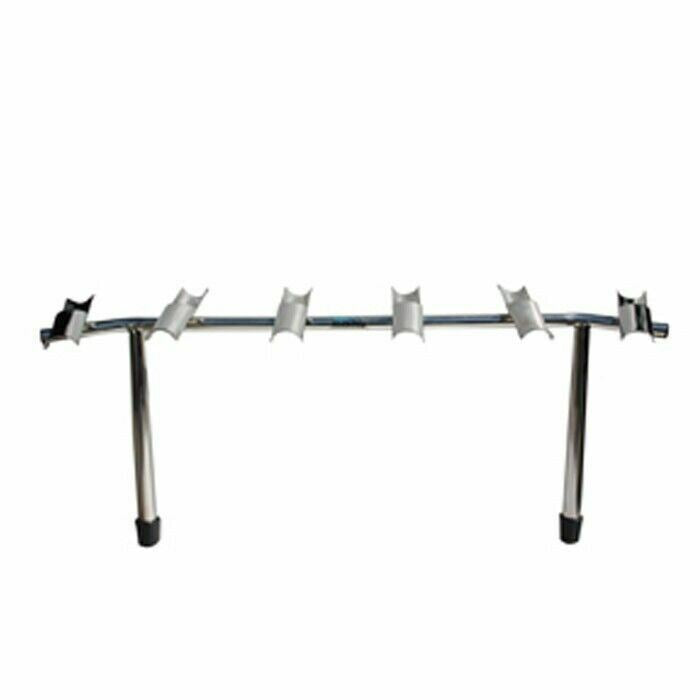 BELL MARINE VIPER PRO SERIES HALF TUBE 6 WAY STAINLESS STEEL ROD RACK - 10018