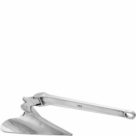 BELL MARINE VIPER PRO POLISHED STAINLESS STEEL PLOUGH ANCHOR 20LB / 9KG - 30030