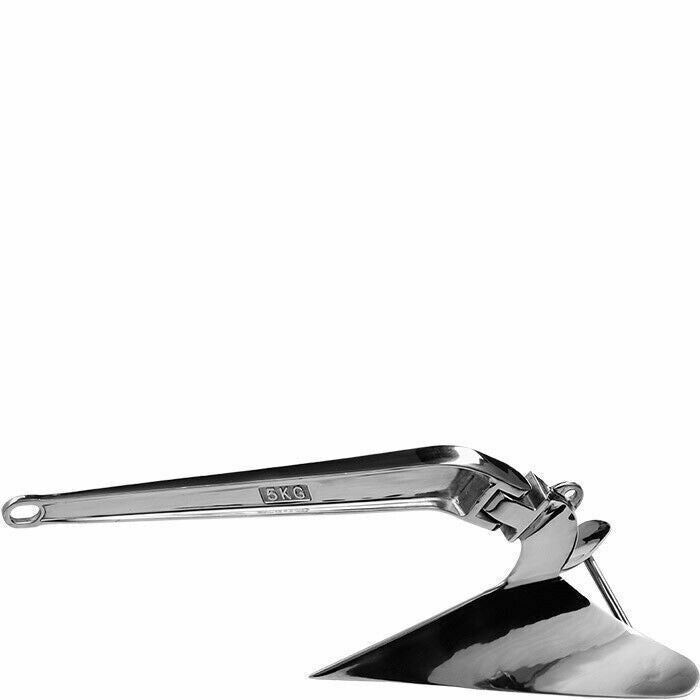 BELL MARINE VIPER PRO POLISHED STAINLESS STEEL PLOUGH ANCHOR 10LB / 5KG - 30013