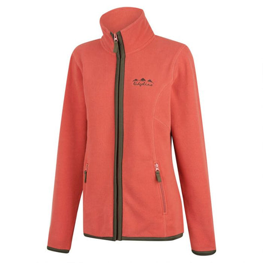 RIDGELINE WOMENS LOWLAND ZIP FLEECE ROSE XS (08) - RLLFJLLRS0
