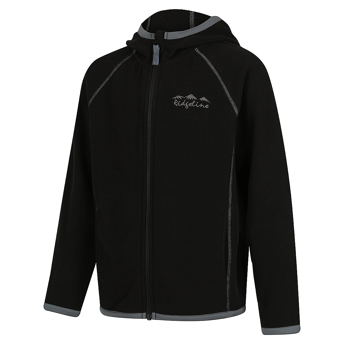 RIDGELINE KIDS RAGLAN HOODIE BLACK 08 - RLKHDRLB
